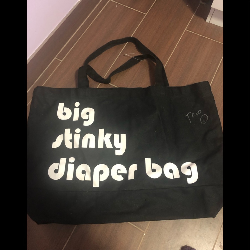 CANVAS DIPER BAG AIGNED BY ARTIST TODD